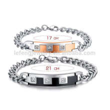 Romantic metal chunky diamond his and her bracelet,relationship bracelets for him and her